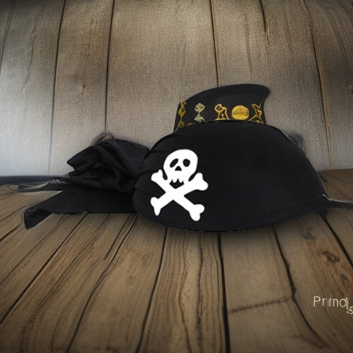 Головной убор ПИРАТА, черный Widmann