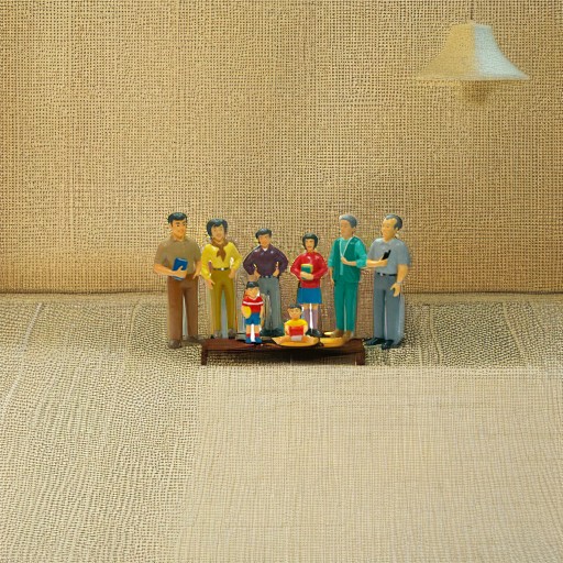 Набор фигурок Семья азиатов 3 поколения, 8 фигурок Miniland