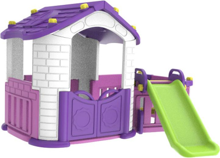 Игровой домик с забором и горкой Toy Monarch