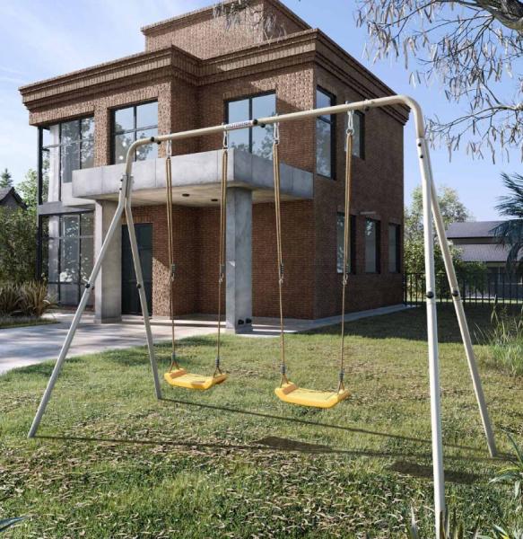 Качели двойные + качели ПЛАСТИКОВЫЕ Romana