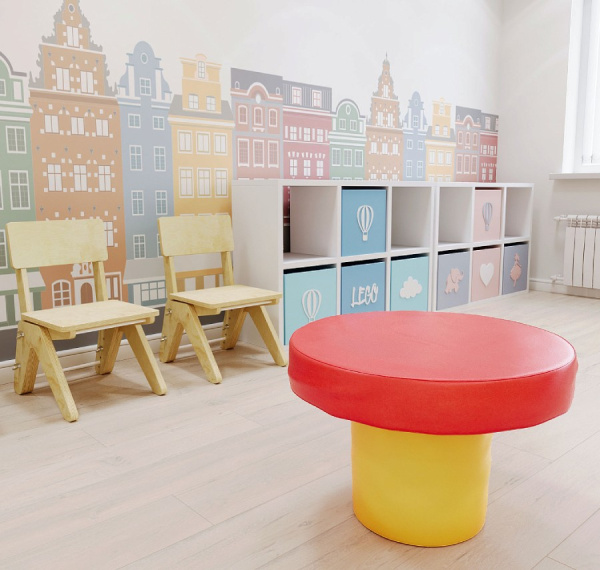 Столик круглый игровой мягкий Romana