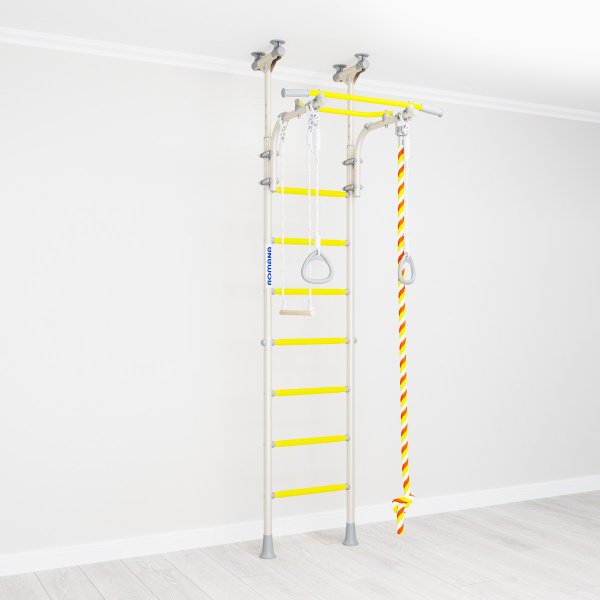 Шведская стенка с турником и брусьями R5 белый прованс