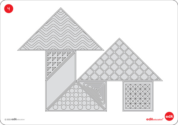 Танграм тактильный, 35 деталей с карточками EDX Education