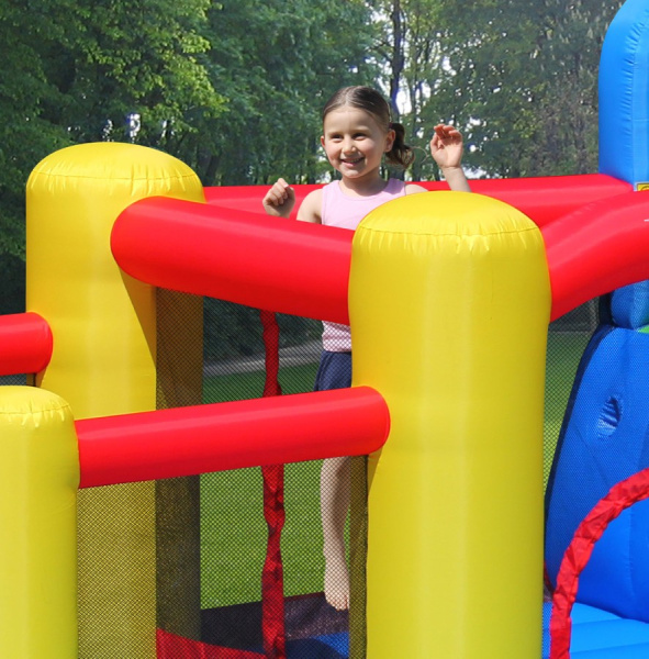 Надувной батут с горкой ИГРОВОЙ ЦЕНТР 5 в 1 Happy Hop