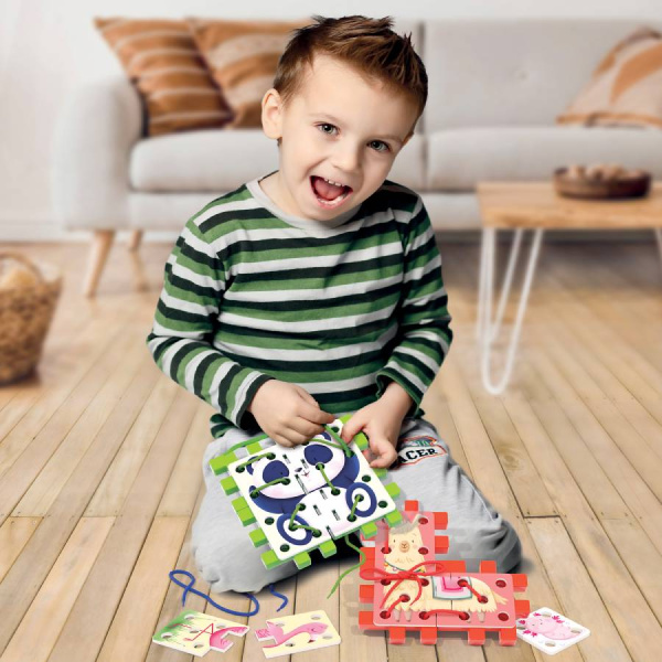 Мозаика-шнуровка Creativo Lacing Puzzle Quercetti