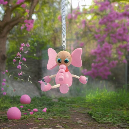 Подвеска на пружине РОЗОВЫЙ СЛОН Woody