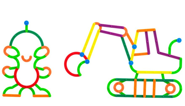 Палочки счетные Геостикс, 200 деталей (конструктор букв с карточками) EDX Education