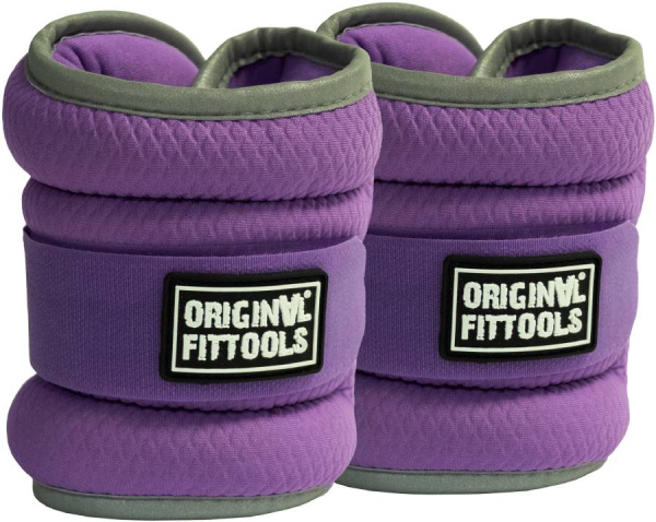 Комплект утяжелителей весом 1 кг (пара) сиреневые Original Fit.Tools