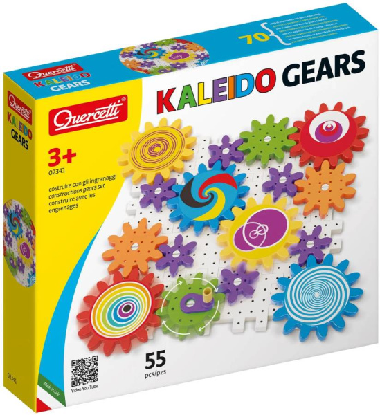 Конструктор Kaleido Gears Шестеренки 55 деталей Quercetti