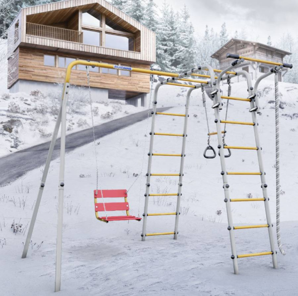 Дачный комплекс Весёлая лужайка-2 + качели ЦЕПНЫЕ Romana