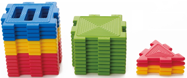 Тактильный конструктор, 56 элементов с различным рифлением Weplay