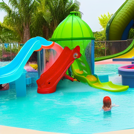 Горка с разбрызгивателем малая Mochtoys