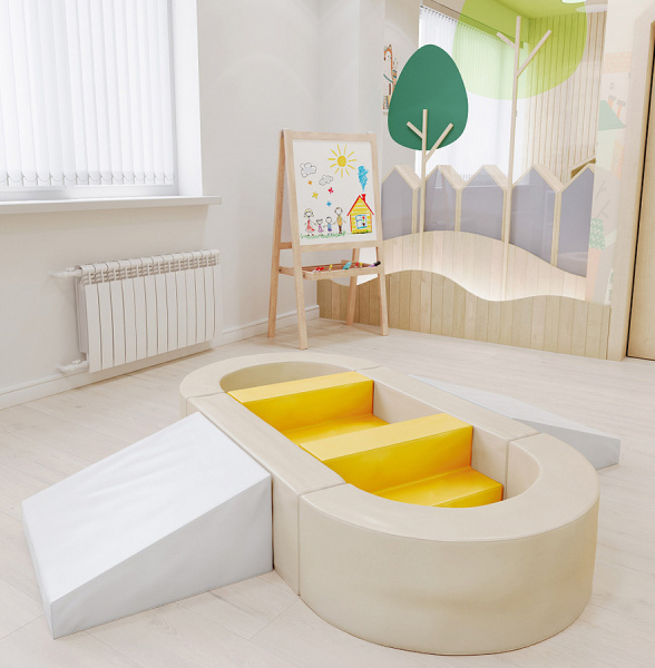 Мягкие игровые блоки Самолет Pastel Romana