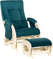 Комплект для кормления Кресло-глайдер Milli Ария и пуф (дуб шампань, ткань V20)