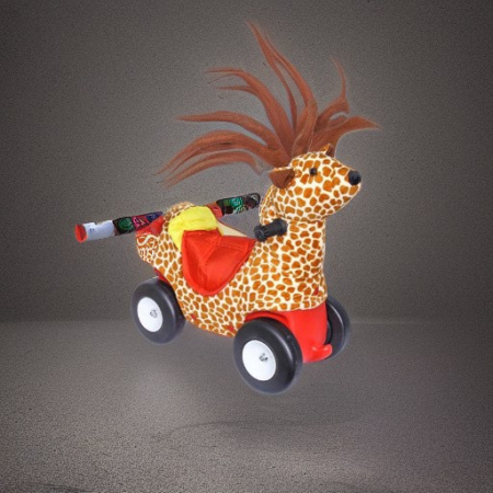 Каталка пластиковая с мягким чехлом Олененок Family