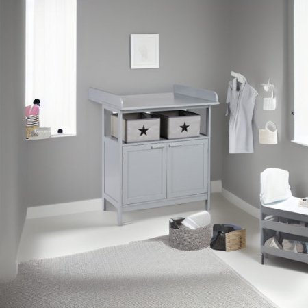 Пеленальный комод с шкафчиком Hamburg серый Roba