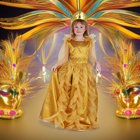 Карнавальный костюм Принцесса золотая, рост 140 Lipta TDP