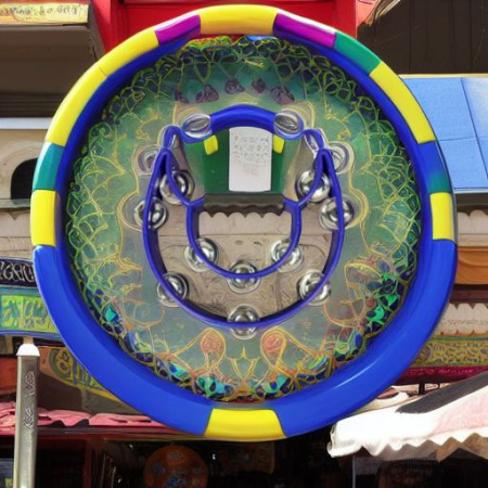 Тамбурин пластиковый ДВОЙНОЙ ПОЛУМЕСЯЦ Flight