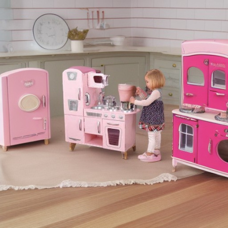 Кухня деревянная ВИНТАЖ розовая KidKraft