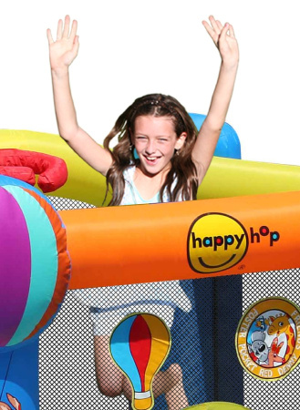 Надувной батут с горкой ВОКРУГ СВЕТА Happy Hop