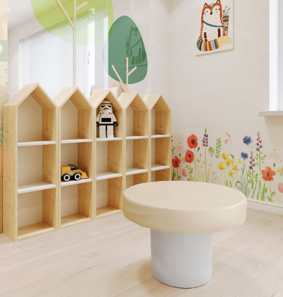 Столик круглый игровой мягкий Pastel Romana