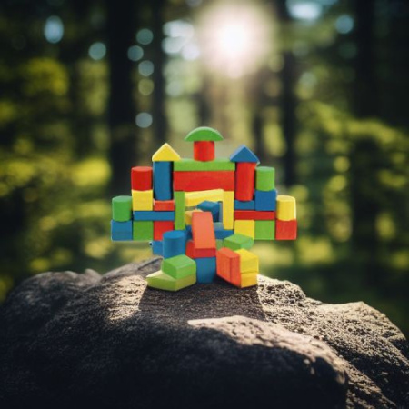 Кубики деревянные крупные, 36 шт. Woody