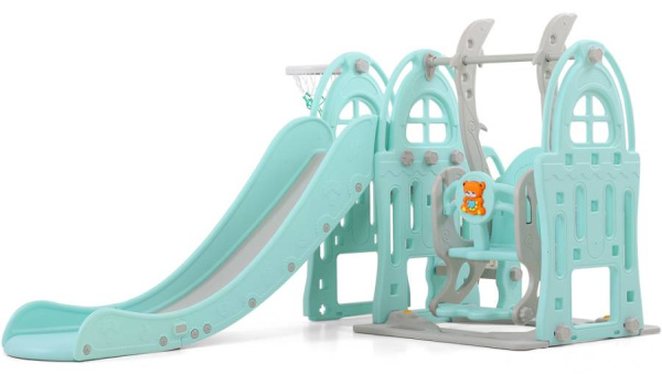 Горка с качелями Замок ментол Perfetto Sport