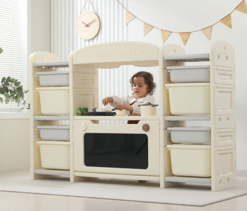Кухня детская UNIX Kids Cook and Store 8 ящиков Grey