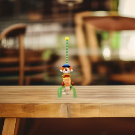 Игрушка-каталка деревянная Клоун Woody