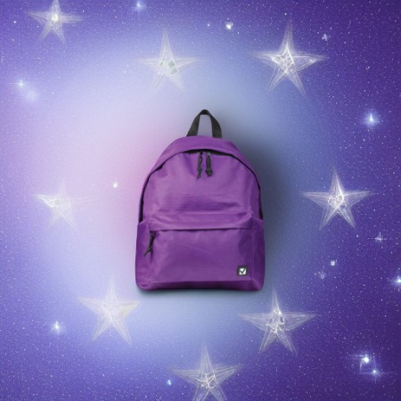 Рюкзак универсальный сити-формат один тон фиолетовый 20 литров, 41х32х14 см Brauberg