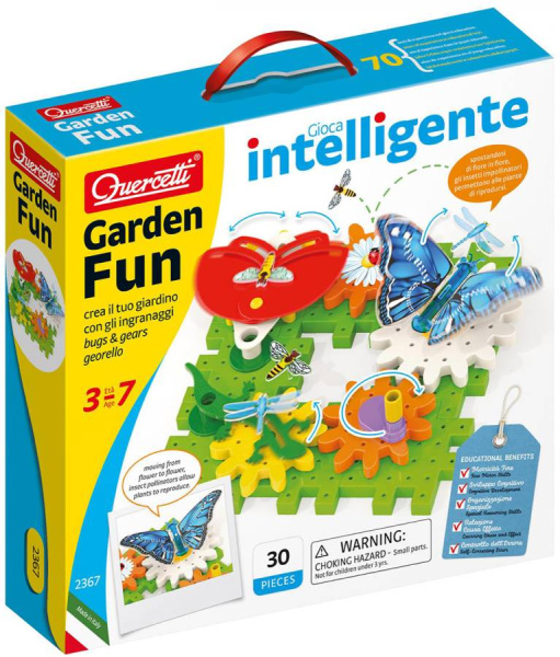 Конструктор Шестеренки Сад 30 деталей Quercetti