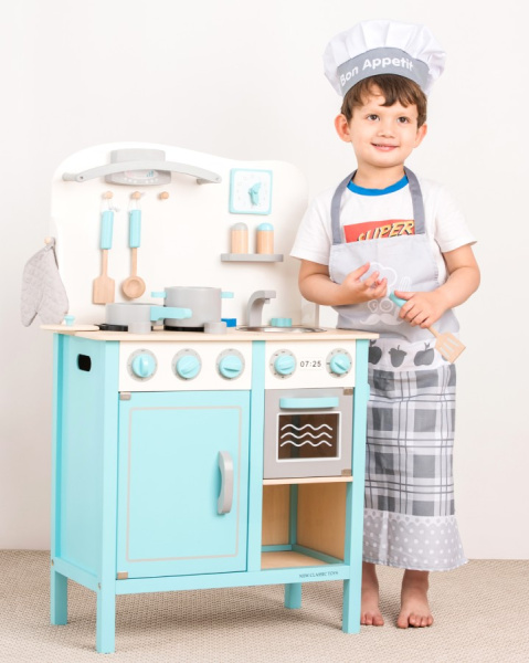 Игровой набор Кухня с микроволновкой бирюзовая New Classic Toys