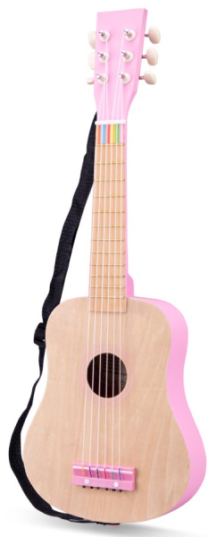 Игрушка музыкальная Гитара 64 см розовая New Classic Toys