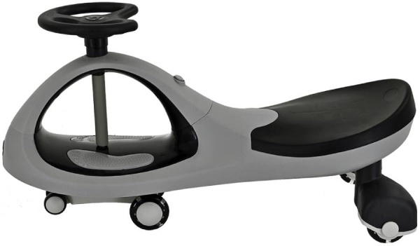 Каталка Twist серо-черная, со светом и звуком Pituso