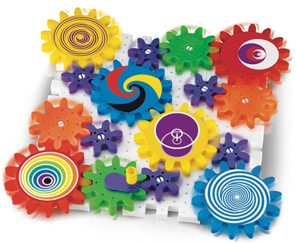 Конструктор Kaleido Gears Шестеренки 55 деталей Quercetti