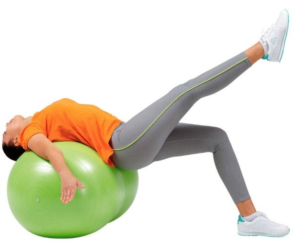 Мяч физиоролл PLUS диаметр 55 см длина 90 см зеленый Ledraplastic