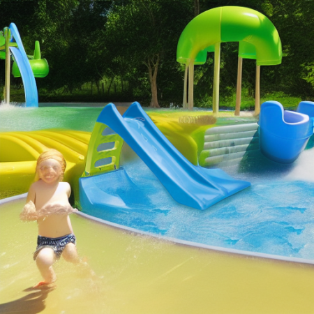 Горка с разбрызгивателем малая Mochtoys