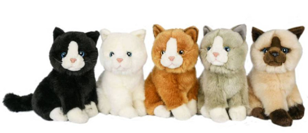 Игрушка мягкая Котенок сидящий 19 см в ассортименте LEOSCO