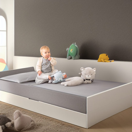 Многофункциональная детская кровать Hamburg 60х120 см серая Roba