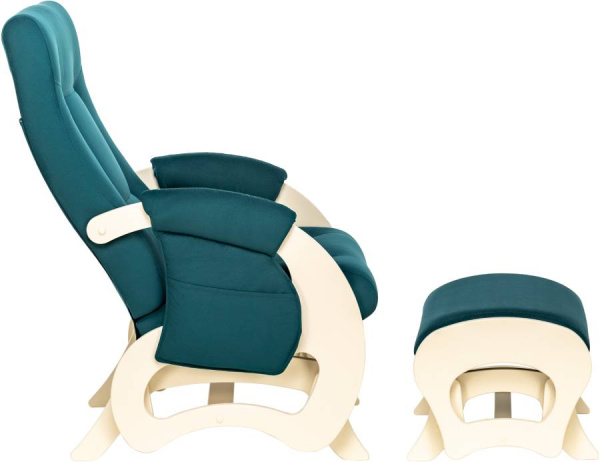 Комплект для кормления Кресло-глайдер Milli Ария и пуф (дуб шампань, ткань V20)