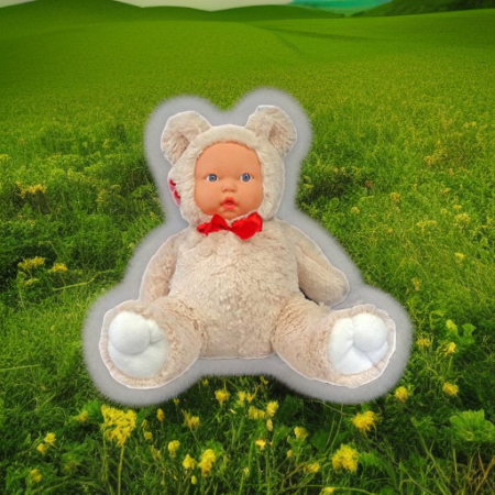 Плюшевый малыш-мишка, белый Halley