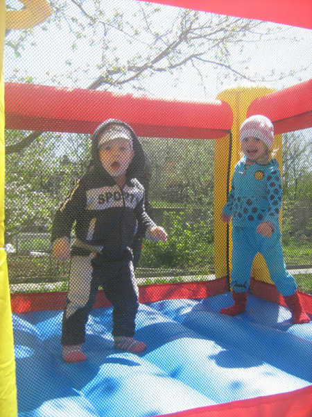 Надувной батут с горкой ЗАБАВНЫЙ КЛОУН Happy Hop