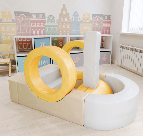 Мягкие игровые блоки Пароход Pastel Romana