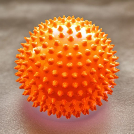 Мяч мягкий массажный ЕЖИК 12 см, оранжевый Альпина Пласт