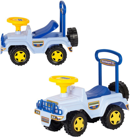 Каталка Полиция с музыкальным рулем СТРОМ