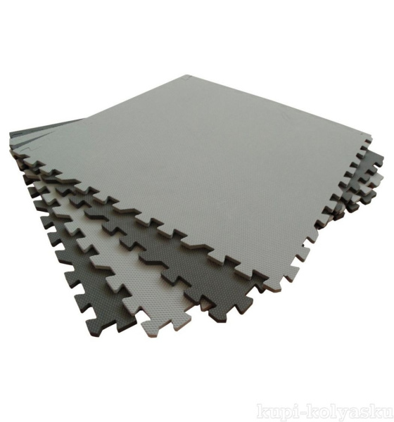 Мягкий пол универсальный 60х60 см черно-серый, 1,5 м2