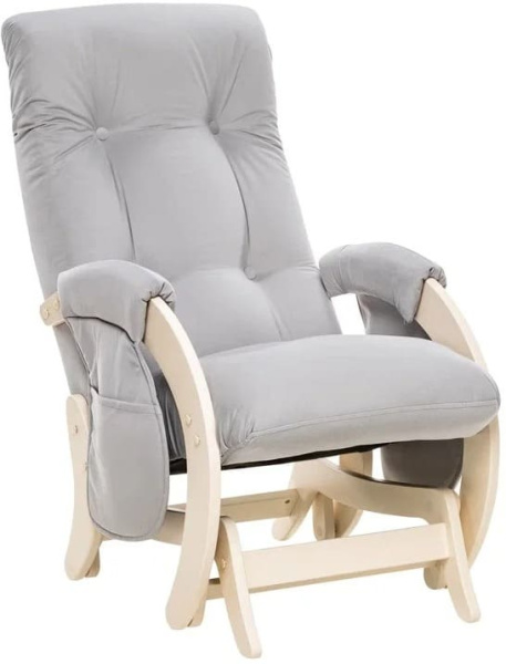 Кресло для мамы (глайдер) для кормления Milli Smile с карманами дуб шампань V51