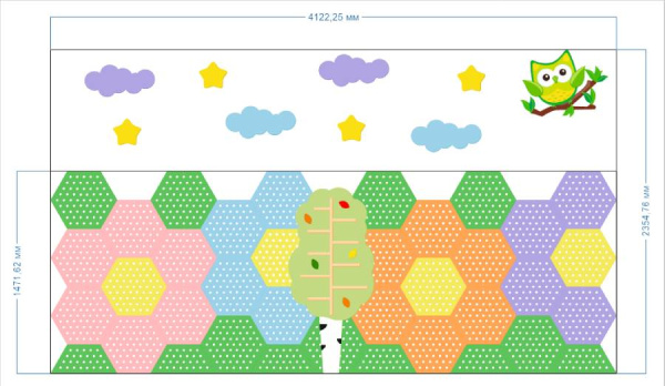 Настенный уголок для девочек Моя спальня Romsens