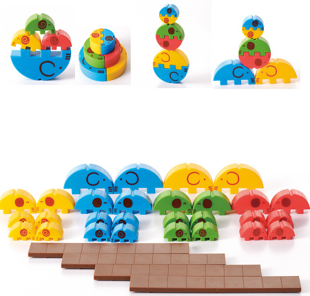 Конструктор Цирковые слоники, 32 детали Weplay