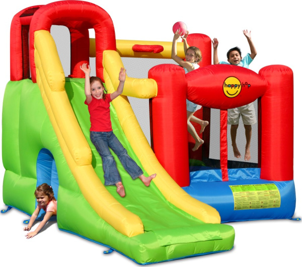 Надувной батут с горкой ИГРОВОЙ ЦЕНТР 6 в 1 Happy Hop